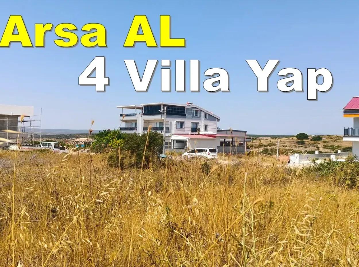 Land For Sale In Didim - 4 Villas 595 M2 Zoned Land For Sale